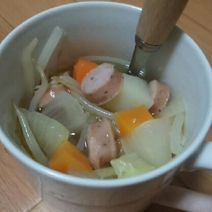 コロコロサイズに切ったら、火も通やすいし、食感がおいしいです！ コンソメのスープはたくさん作りましたが、今までで一番でした！